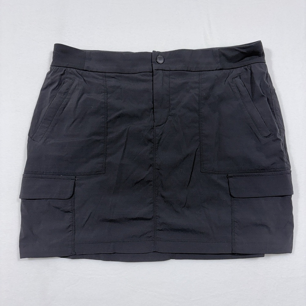 Athleta Skort Sz 16 Black Trekkie Hiking Cargo Pockets Skort PLUS Gorpcore